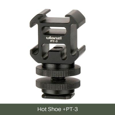 Ulanzi Triple 3 Cold Shoe Mount On Camera Shoe Mount Support BY-MM1 Microphone Video LED Light for DSLR Nikon Canon