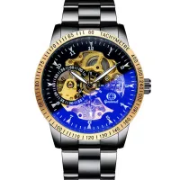 ---Fashion mens watch238814❍ The old camel automatic mechanical watch elegant black with colorful fashion men all mechanical watch gold business mens watch