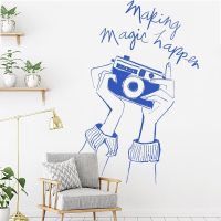 (สติ๊กเกอร์และรูปลอกติดผนัง) Membuat Magic Happer Kamera Decal Dama Kustom Stiker untuk Dekorasi Kamar Tidur จิตรกรรมฝาผนังไวนิล Dinding Po