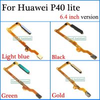6.4นิ้วสำหรับ Huawei P40 Lite Jny-l21a P40lite Jny-l21 Jny-l22สแกนลายนิ้วมือเซ็นเซอร์สัมผัสปุ่มโฮมสายเคเบิลงอได้คืน