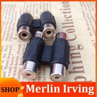 Merlin Irving Shop 2 RCA female AV Coupler Mini to 2RCA female Connector Adapter Socket Extension Converter Audio Video  Q1