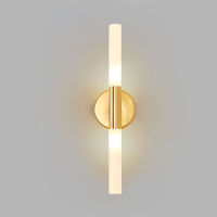 GoldBlack Modern metal tube up down LED wall lamp sconce Decor washroom toilet Mirror light Bedroom Bedside Lamp