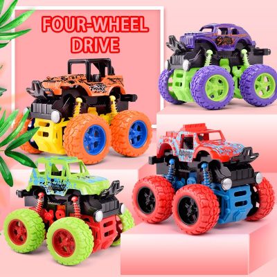 Pull Back Toy Car Inertial Rotation Car Four-wheel Drive Off-road Vehicle SUV Racing Power Car Childrens Toy CarGift