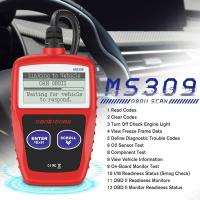 Red 1Pc MS309 CAN BUS OBD2 Car Code Reader EOBD OBD II Diagnostic Tool MS 309 Car Code Scanner With Multi-Languages Ms 309 Tool