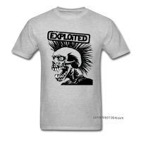 The Exploited Men Tshirt Punks Not Dead Tshirt Skull Adult Grey Clothing Band T Shirts Crazy