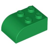 Lego part (ชิ้นส่วนเลโก้) No.6215 Slope, Curved 3 x 2 x 1 with Four Studs
