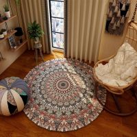 【hot】♘  Room Decoration Round Rugs for Bedroom Floor Large Area Non-slip Washable Rug