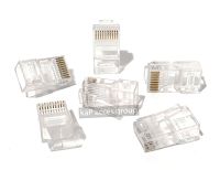 หัวแลน Lan  RJ45 10PIN ( 10C , 10พิน ) jack lab แจ็คแบบเข้าหัวสาย 5/10หัว คีมย้ำหัวแลน 10พิน