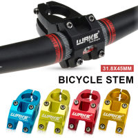 [Free Ship] MTB Bike Stem 31.8x45mm Short Handlebar Stem Aluminum Alloy Bicycle Bridge Racing Downhill Stem for 31.8mm Handlebar