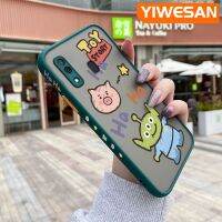 YIWESAN เคสโทรศัพท์ปลอกสำหรับ Samsung Galaxy M20 A20 A30การ์ตูนทอยสตอรี่มนุษย์ต่างดาวเคสโทรศัพท์เนื้อแข็งบางมีน้ำค้างแข็งโปร่งใสปลอกซิลิโคนกันกระแทกเคสป้องกันเลนส์กล้องคลุมทั้งหมด