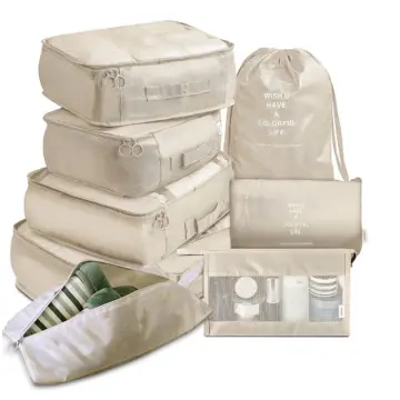 Ultimate Set Of Packing Organizers, Beige 8 pcs