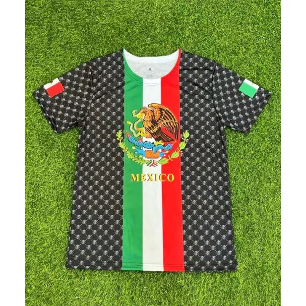 Auction Mexican 22/23 Black Flower Soccer Jersey Imported Soccer Jersey