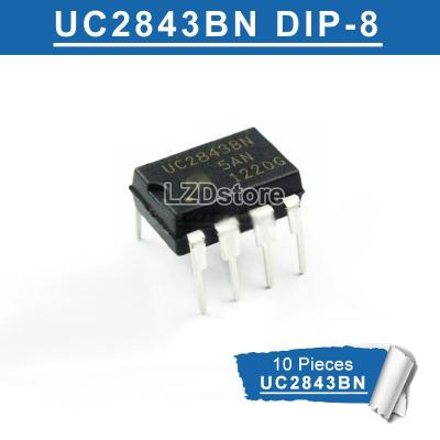 10ชิ้นชิป UC2843BN DIP-8 UC2843 2843B UC2843BNG DIP8ชิปจัดการพลังงาน PWM ของแท้ใหม่