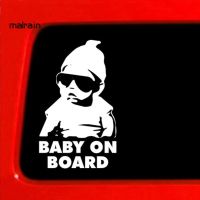 [L.W.F HOT]✉Mal Cool Boy Baby On Board รถยนต์ยานพาหนะร่างกายหน้าต่างสติ๊กเกอร์สะท้อนแสงสติ๊กเกอร์ตกแต่ง