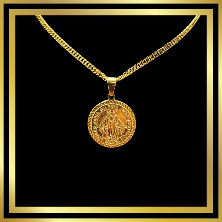 Mens Gold Virgin Mary Necklace | Appx. 27 Grams – goldurban.com