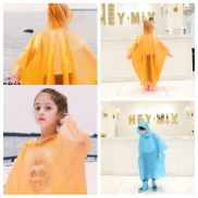 N6MBRH Hooded Children Poncho Waterproof Thicken Disposable Poncho Kids