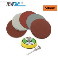 【cw】 60pcs/100pcs 2 inch 50mm Sanding Sandpaper Abrasive tool with 3mm Shank sanding Back-up 【hot】