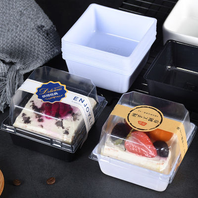 50Pcs 7cm Small Square Cake Packaging Box Ice Cream Dessert Packaging Sponge Bread Blister Boxes