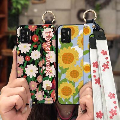Wrist Strap Lanyard Phone Case For ZTE Zmax 11/Z6251 Back Cover Anti-knock cute Soft Case ring Silicone Shockproof Soft