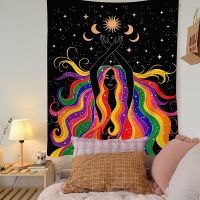 【CW】┇  Phase Mandala Tapestry Wall Hanging Boho decor macrame hippie Witchcraft wall decoration cloth