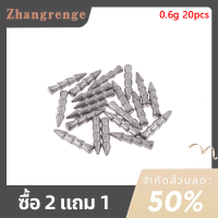 zhangrenge?Cheap? 20ชิ้น0.6กรัม1.1กรัม1.5กรัม2กรัม3.7กรัม4.2กรัมใส่โลหะน้ำหนักจมสำหรับเหยื่อตกปลาอุปกรณ์เสริมหนอนจิ้กอิ้งตกปลา Sinker