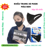 Khẩu trang 3D MASK Màu ĐEN - 3D Mask ĐEN Hộp 50 cái