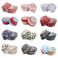 250x Christmas Cupcake Wrapper Paper Muffin Baking Cup Liner Case Birthday Decor