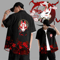 ญี่ปุ่นอะนิเมะดอกไม้ Fox Devil Kon พิมพ์เสื้อยืดผู้ชาย Harajuku เสื้อผู้ชายผู้หญิงมังงะ T เสื้อ Streetwear Clothes