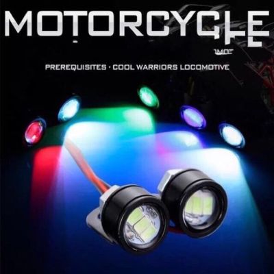 COD 1 pair Motorcycle Eagle Eye LED Light DC 12V Reverse Backup Light Daytime Running Light Motor Signal Bulb
