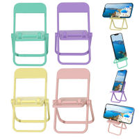 Foldable Phone Stand Multi Angle Phone Holder Cute Chair Phone Stand with Multi-Angle Adjustable Gears Foldable Candy Color Desktop Holder for Doll Display justifiable