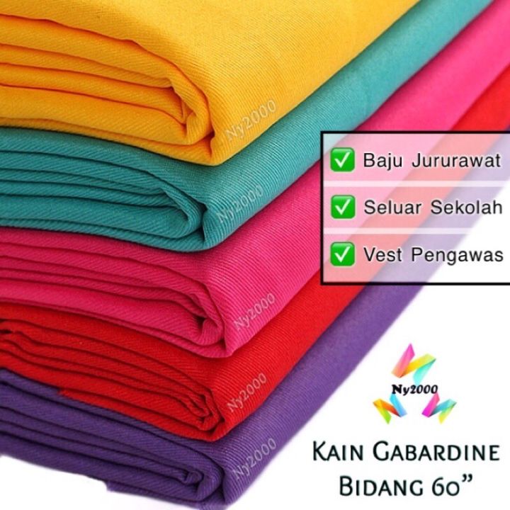 Kain Gabardine Tebal Bidang 60