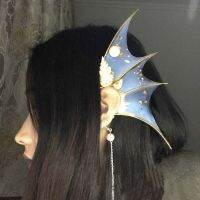 Shark Mermaid Mermaid Ear Cos Hanfu Headdress อุปกรณ์เสริม Shan Hai Jing Mermaid Elf Ear Diving Fairy Props Ear