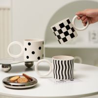 Toothbrush Cup Multi-function Cup Wash Cup Toothbrush Black And White Checkerboard Style