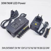 【CPH Digital store】30W/96W 3V4.5V5V6V7.5V 9V 12V12/15/16/18/19/20/22/24V 2A/4/5a อะแดปเตอร์เอซีดีซีอะแดปเตอร์ไฟปรับระดับได้แหล่งที่ชาร์จแบบมีหลายรู