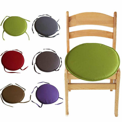 Fabric Home Solid Color Removable Kitchen Thickened Cover Dining Chair Cushion Round Chair Cushion