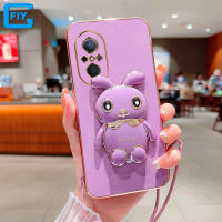 เคสสำหรับ Huawei Nova 10 Pro / Nova 9 Se/ Nova 9 / Nova 8 Se/ Nova 8i / Nova 8 / Nova 7 Se/nova 7i / Nova 7 / Nova 7 /Nova 4e / Nova 3i เคสโทรศัพท์แฟชั่นเคสป้องกัน + สายคล้องรูปกระต่าย Charming น่ารักรวมทุกอย่าง