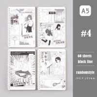 สมุดโน้ตเกลียวน่ารัก A5นักเรียนสมุดออกกำลังกาย60แผ่นปกภาพวาดสีน้ำมัน Kawaii Planner Notepad เครื่องเขียนอุปกรณ์การเรียน