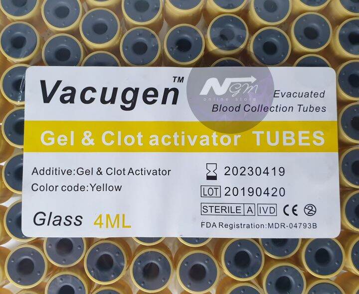 Yellow Top 4ml / Gel and Clot Activator Tubes/ Evacuated Blood ...