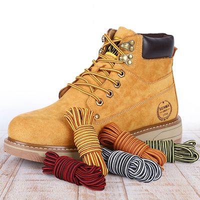 2021 New 1Pair Round Boot Shoelaces Striped Sneakers Shoe laces Martin boots Laces Shoes Strings Outdoor Walking Hiking Shoelace