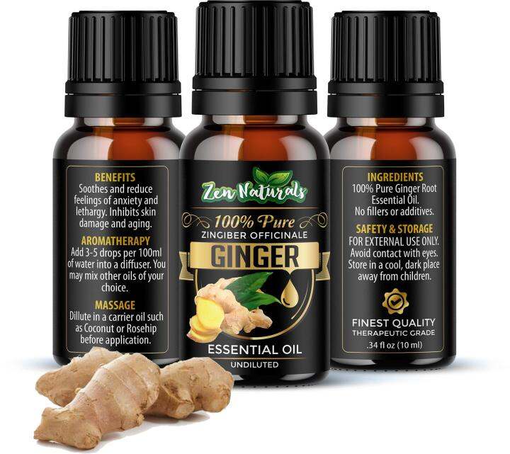 100 Pure Ginger Essential Oil, 10ml Premium Therapeutic Grade Lazada PH