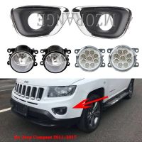 【CW】 fog light for Compass 2011 2017 lights foglights halogen headlight headlights covers foglight frame Grille Grilles