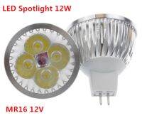 สปอตไลท์ไฟ Led หรี่แสงได้สำหรับเกษตรกร,MR16การจัดไฟพลังงานสูง1ชิ้น/ล็อต12V/110V/220V 12W ไฟ LED หลอดไฟอุ่นบริสุทธิ์/เย็นสีขาว