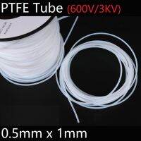 ID 0.5Mm X 1Mm OD PTFE T Eflon ฉนวนแข็งเส้นเลือดฝอย F4ท่อสูงทนอุณหภูมิต่ำส่งท่อ3KV