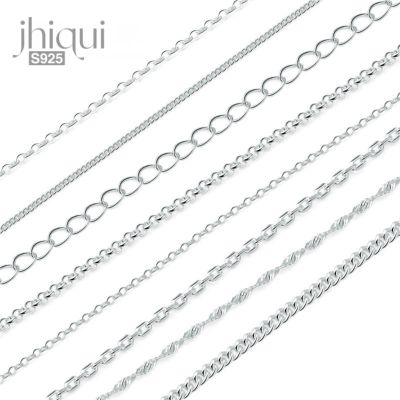 【YF】 50cm 925 prata esterlina corrente para diy pulseira colar jóias finas que fazem acessórios de