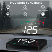 จอแสดงความเร็ว การขับขี่ GEYIREN A900  รถยนต์ Hud โปรเจคเตอร์ ไปยังกระจก EOBD OBD2 เตือนความเร็ว เตือนเครื่องยนต์มีปัญหา อุปกรณ์เสริมอิเล็กทรอนิก