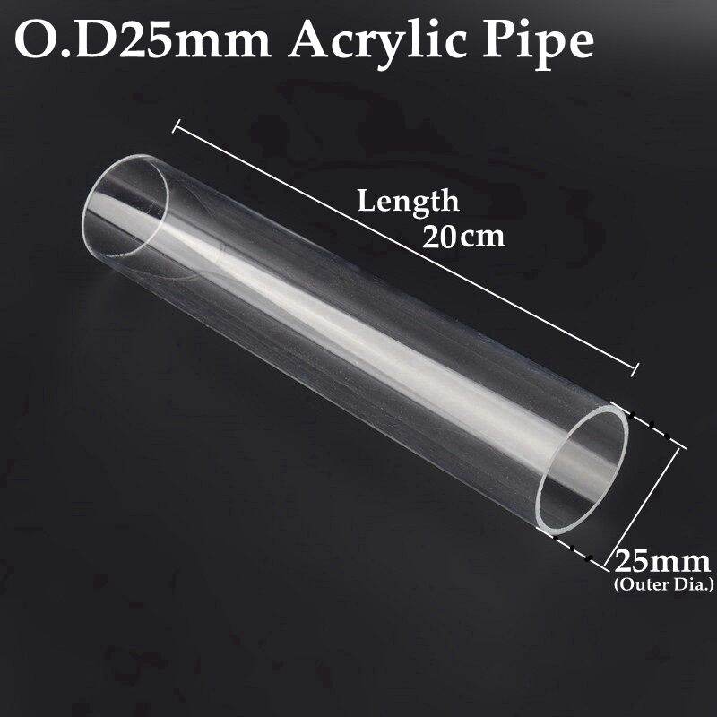 Plexiglass Water Supply Tube Clear Acrylic Pipe Fittings 1pc 20mm