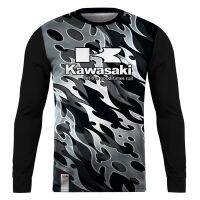 2023 Newdri-Fit Black Kawasaki Edition Premium 3d พิมพ์เสื้อแขนยาวรถจักรยานยนต์ขนาด Xxs-6xl