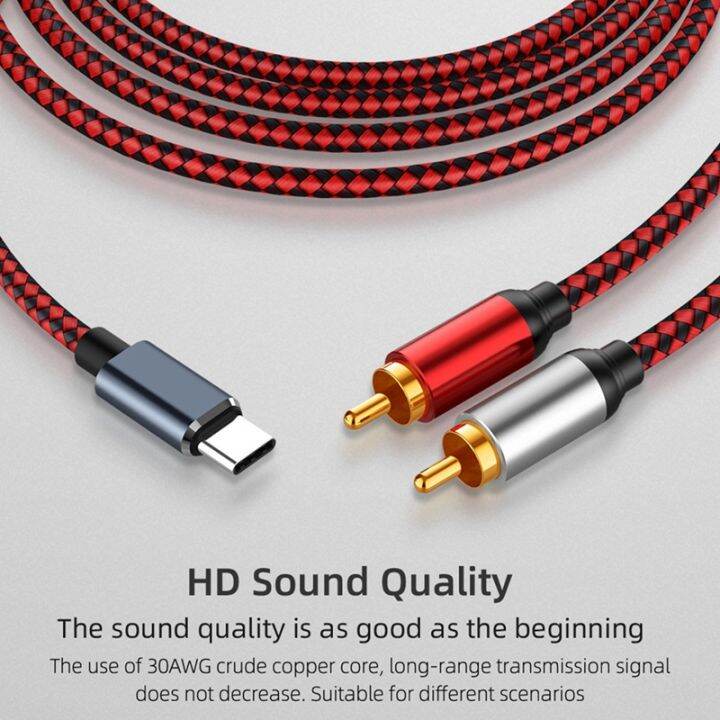 usb-c-to-2-rca-audio-cable-type-c-male-to-2-rca-male-audio-cable-for-xiaomi-huawei-tablet-speaker-amplifier-tv