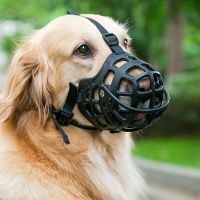 Adjustable Dog Muzzle Soft Silicone Breathable Mesh Basket Small Large Mouth Muzzles Training Accessories