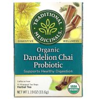 ?Traditional ​Medicinals​? Dandelion Probiotic? Organic tea 16 Wrapped Tea Bags